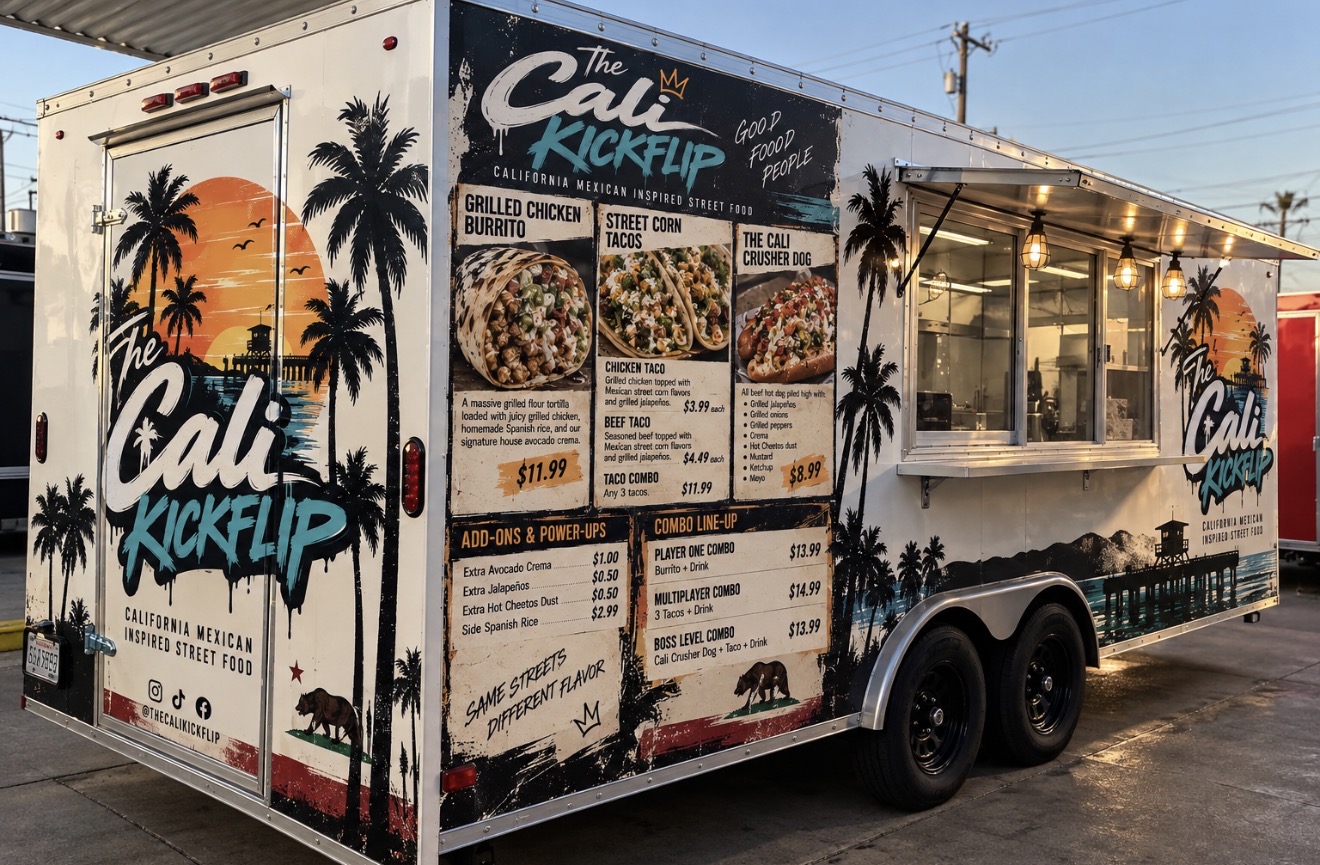 The Cali Kickflip food truck